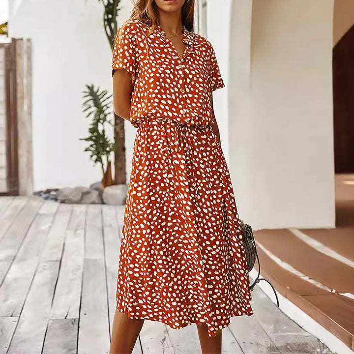 Pippa™ - Polka Dot Button Dress