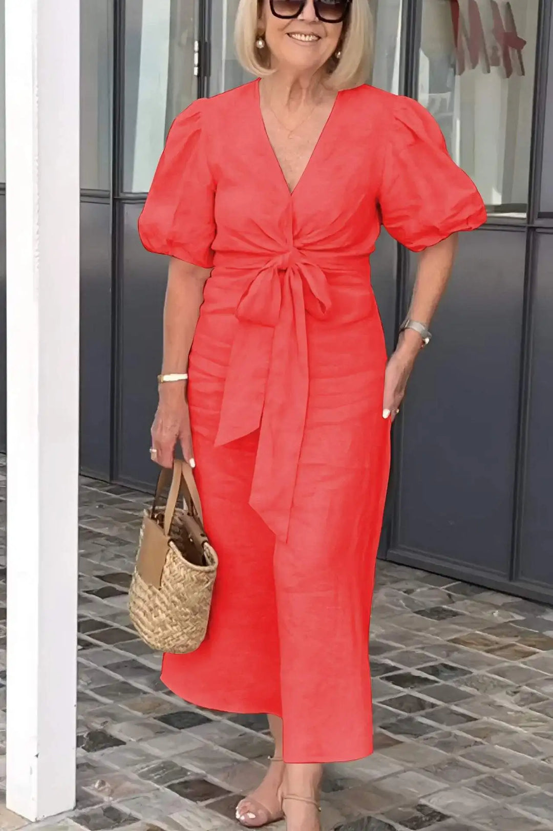 Zoe™ Cotton V-Neck Dress