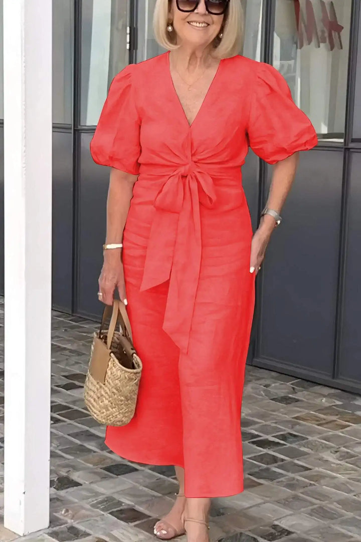 Zoe™ Cotton V-Neck Dress