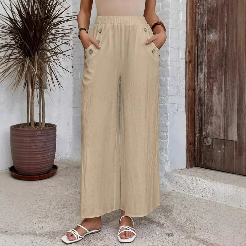 Rhea | Linen Wide-Leg Pants
