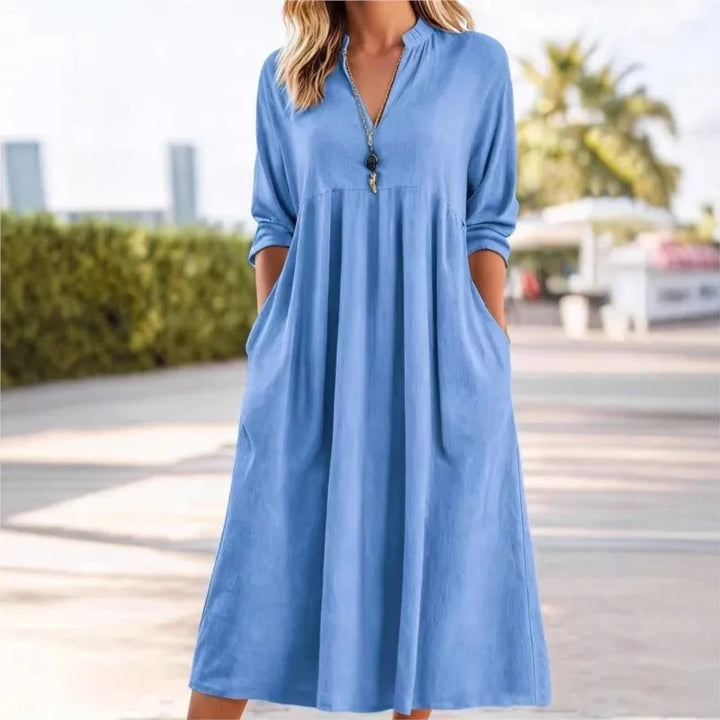 Roslyn™ - Linen A-Line Beach Dress