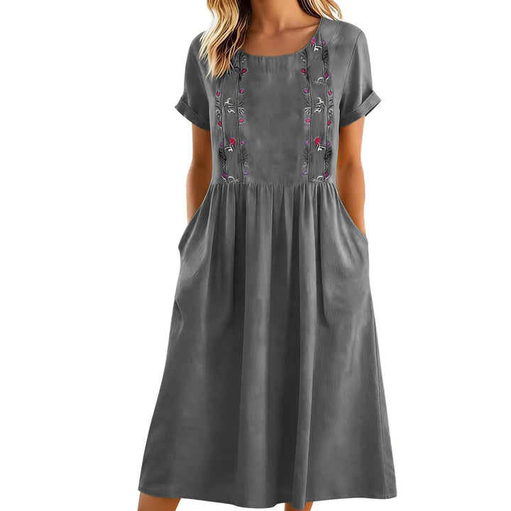 Ember™ - Linen Embroidered Dress