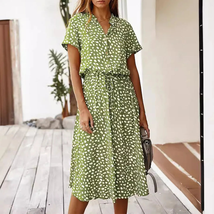 Pippa™ - Polka Dot Button Dress