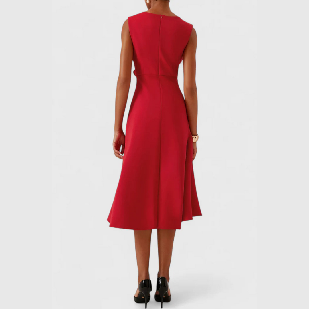 Sheila | Draped Midi Wedding Guest Dress