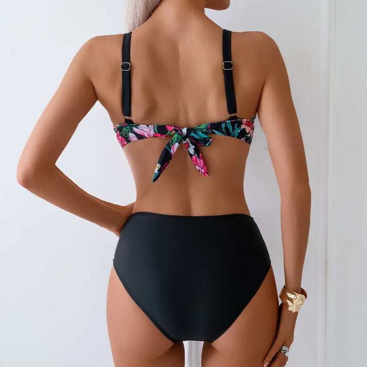 Ava | Midnight Garden Bikini Set