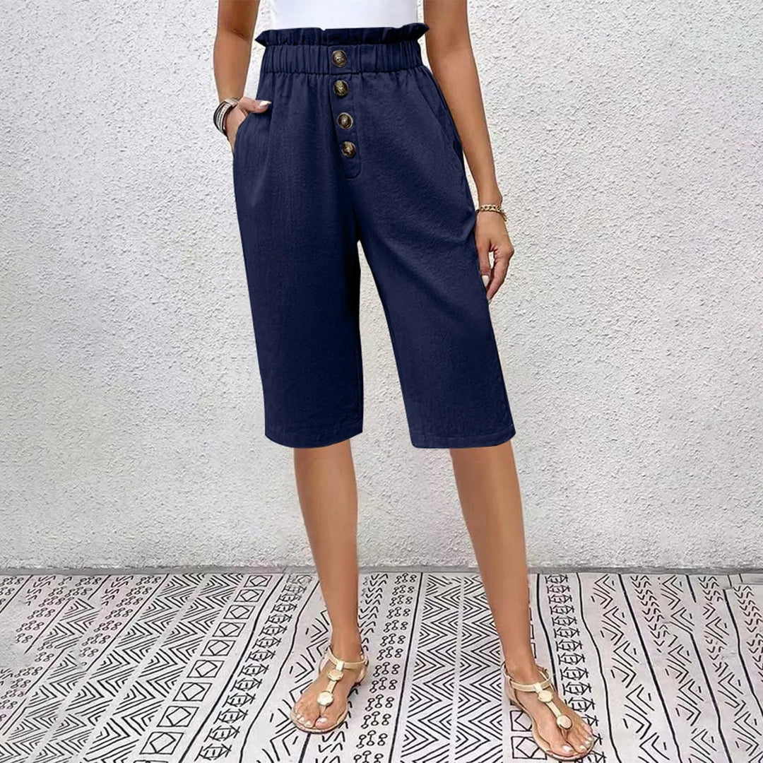 Éloane | Linen-Cotton Bermuda Shorts