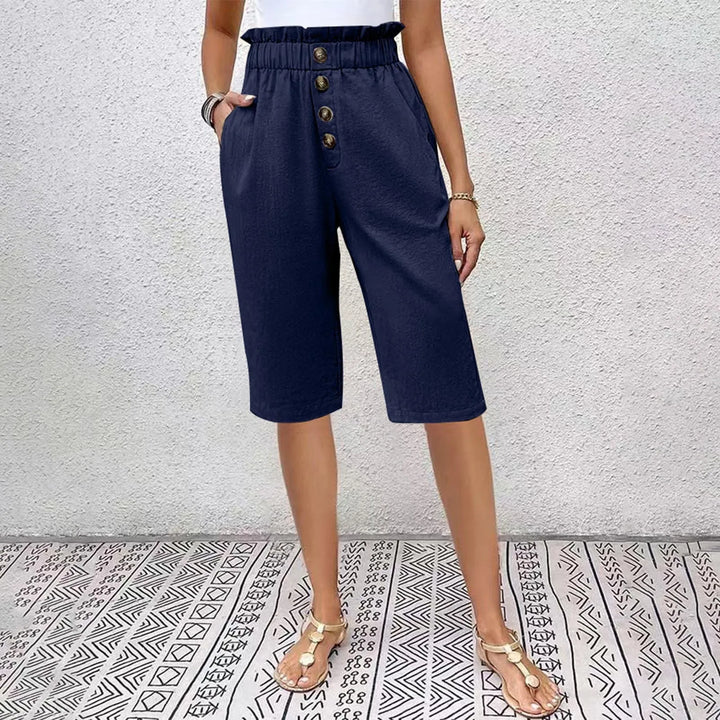 Éloane | Linen-Cotton Bermuda Shorts