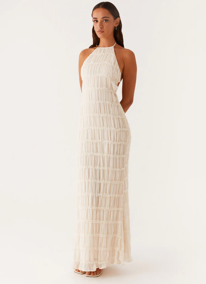 Jolene | Halter Maxi Wedding Guest Dress