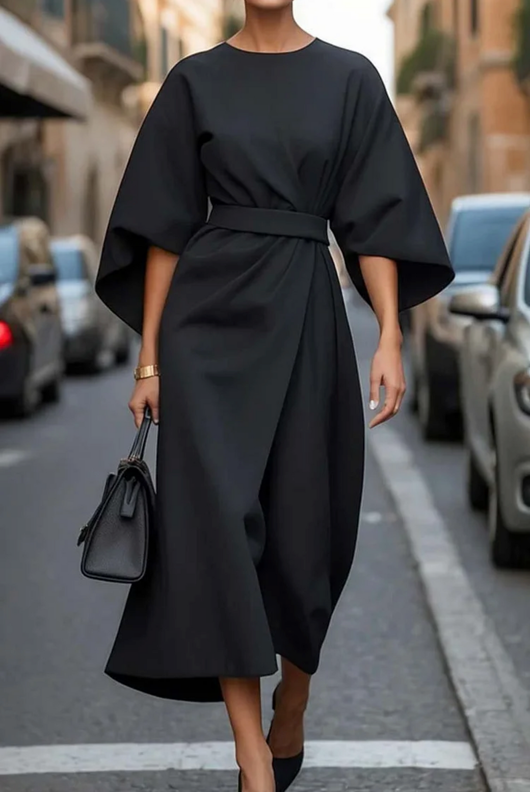 Aria | Belted Maxi Wedding Guest Dress