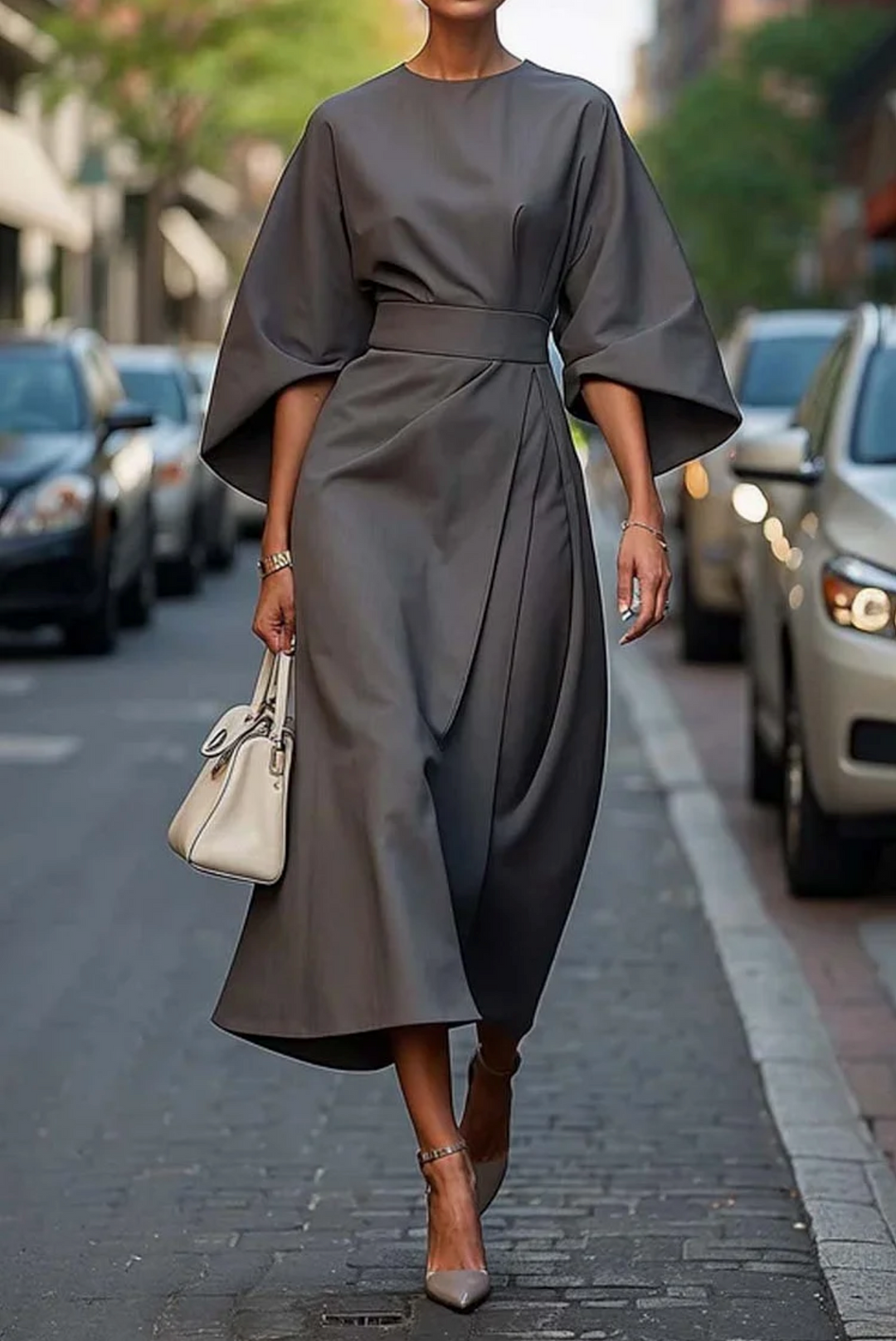 Aria | Belted Maxi Wedding Guest Dress