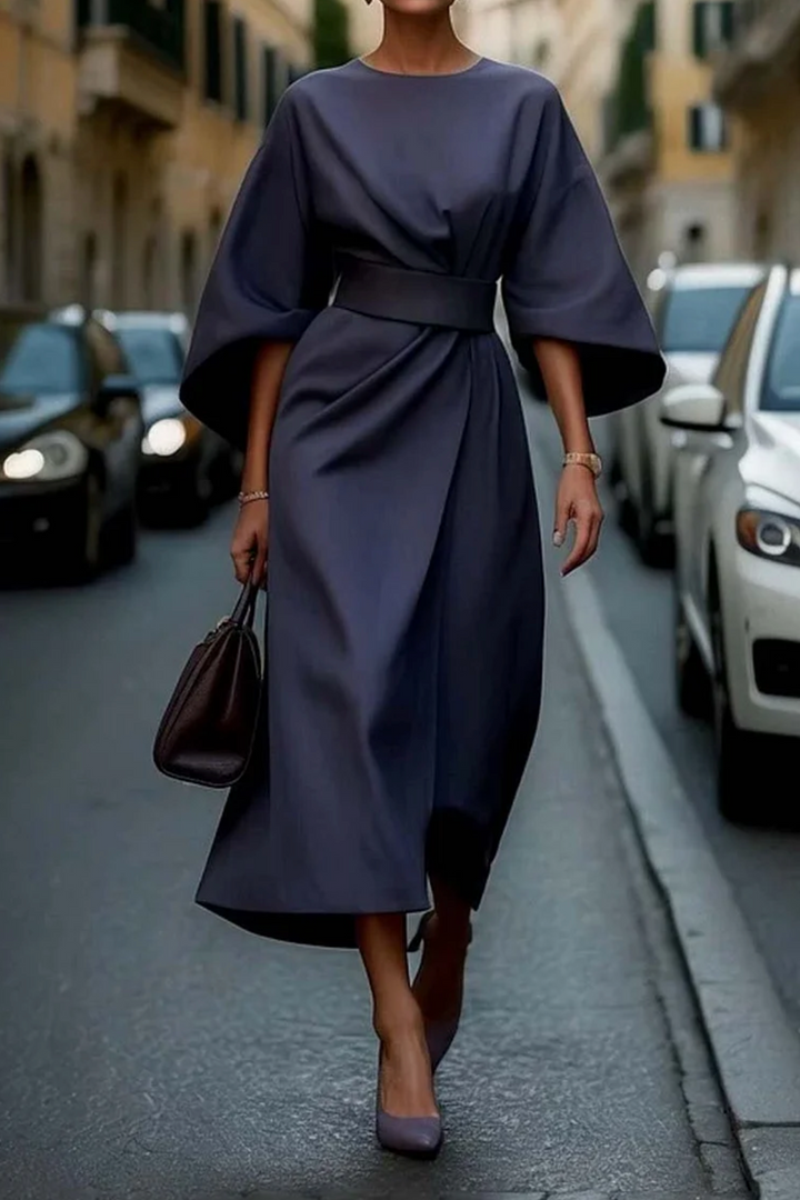 Aria | Belted Maxi Wedding Guest Dress