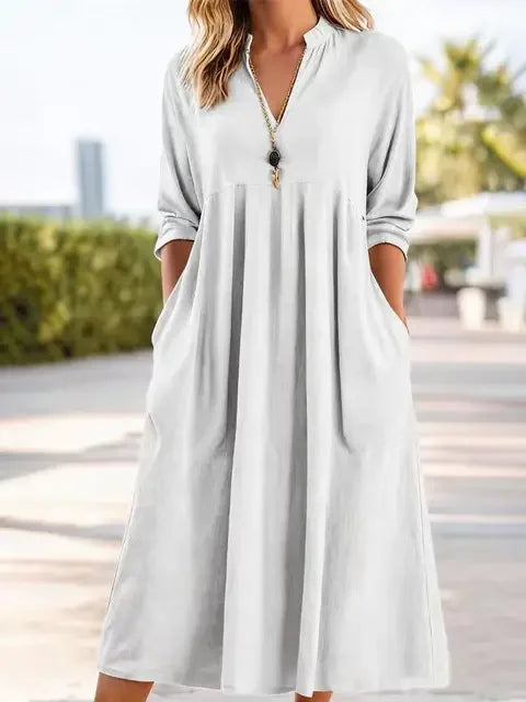 Roslyn™ - Linen A-Line Beach Dress