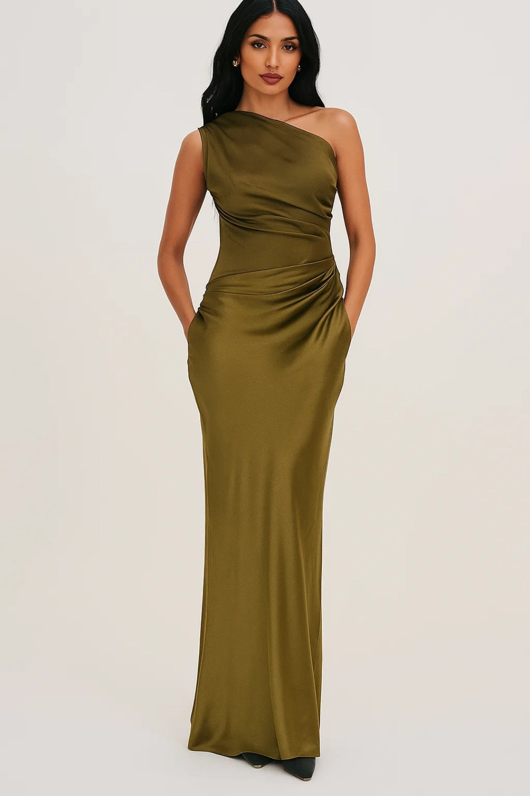 Bianca | One-Shoulder Maxi Wedding Guest Dress