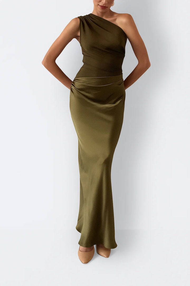 Bianca | One-Shoulder Maxi Wedding Guest Dress