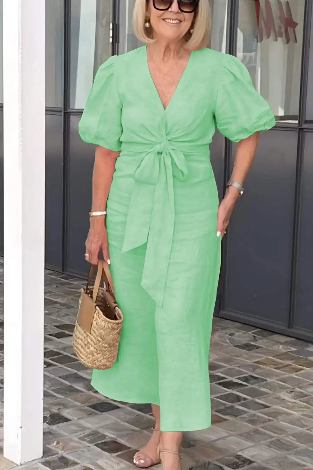 Zoe™ Cotton V-Neck Dress