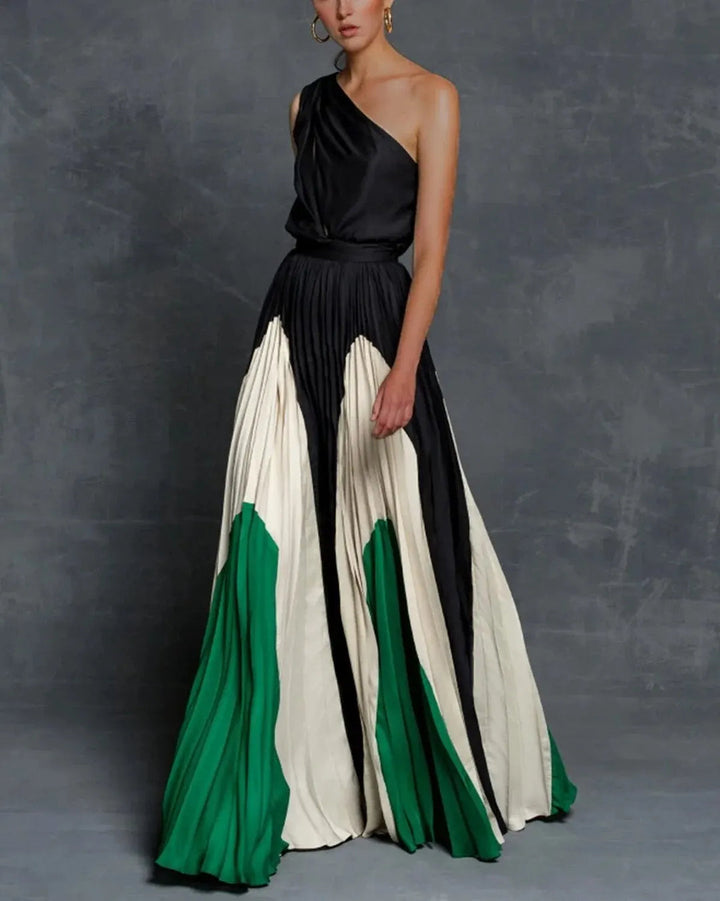 Abrielle | One-Shoulder Pleated Wedding Guest Dress
