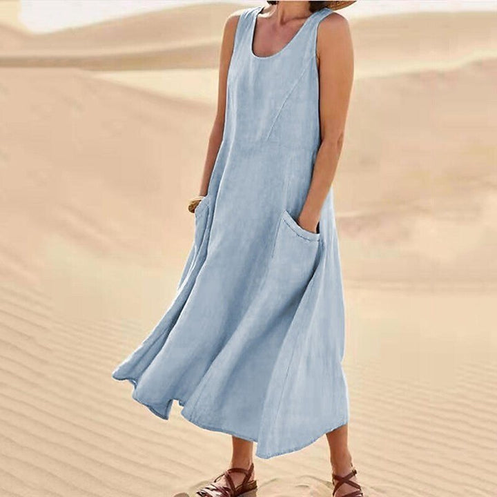 Rosalie | Breathable Cotton O-Neck Dress
