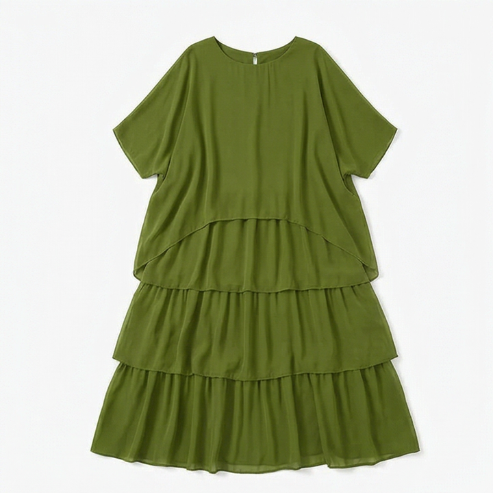 Velara™ – Flowing Tiered Chiffon Maxi Dress