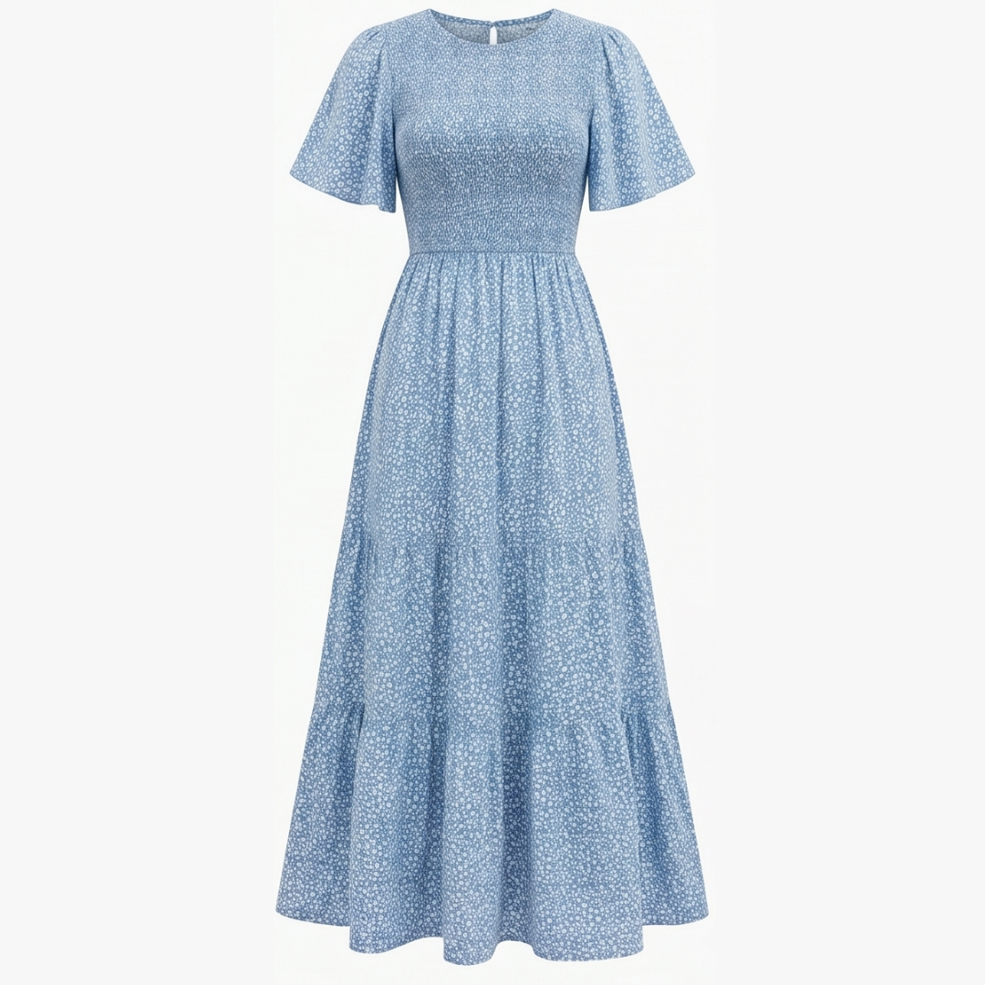 Florenza™ – Smocked Floral Maxi Dress for Spring