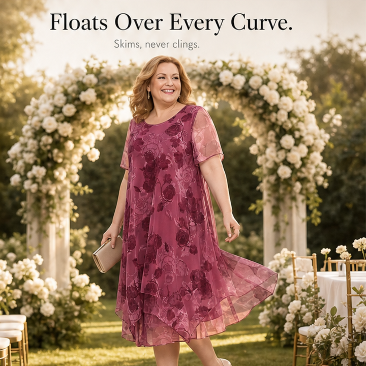 Florenza™ – Layered Chiffon Floral Dress