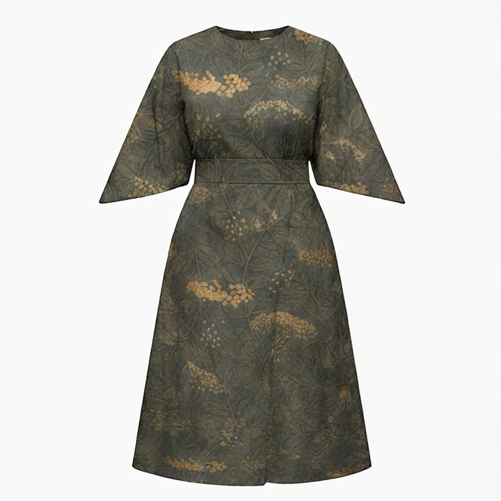 Serenza™ Vintage Tapestry Midi Dress for Curves