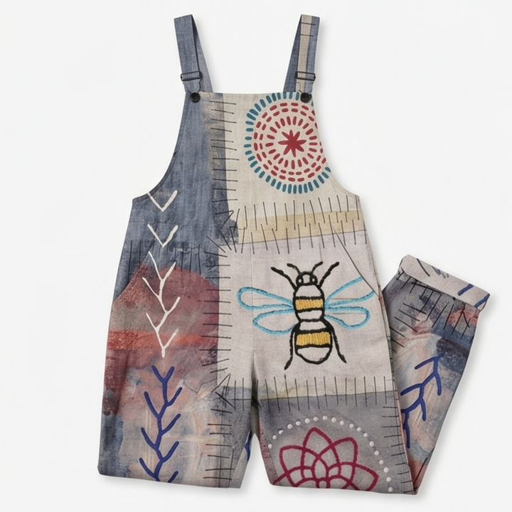 QueenBee™ Artisan Print Plus-Size Overall