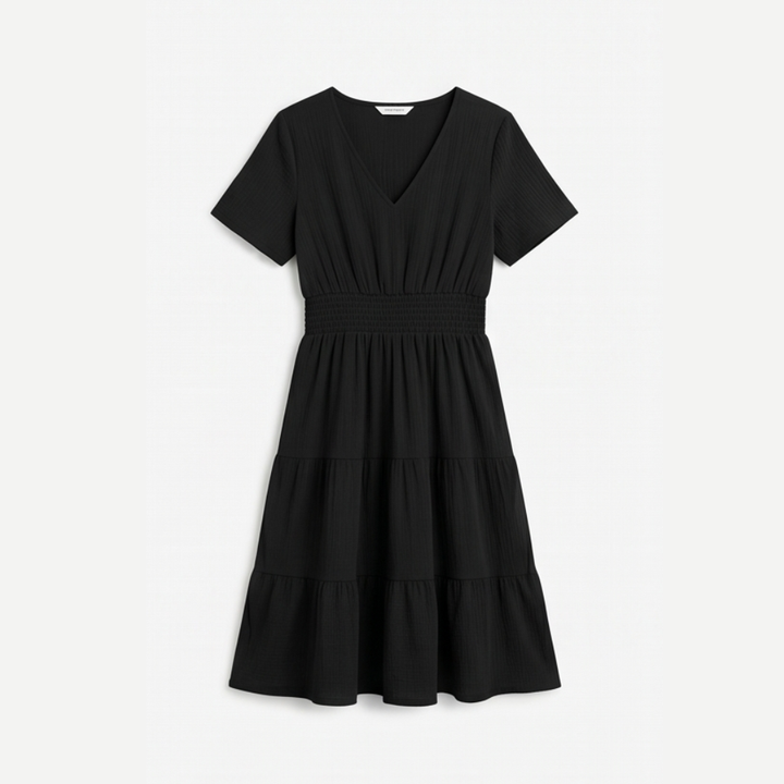 Solenna™ Smocked Waist Tiered Mini Dress