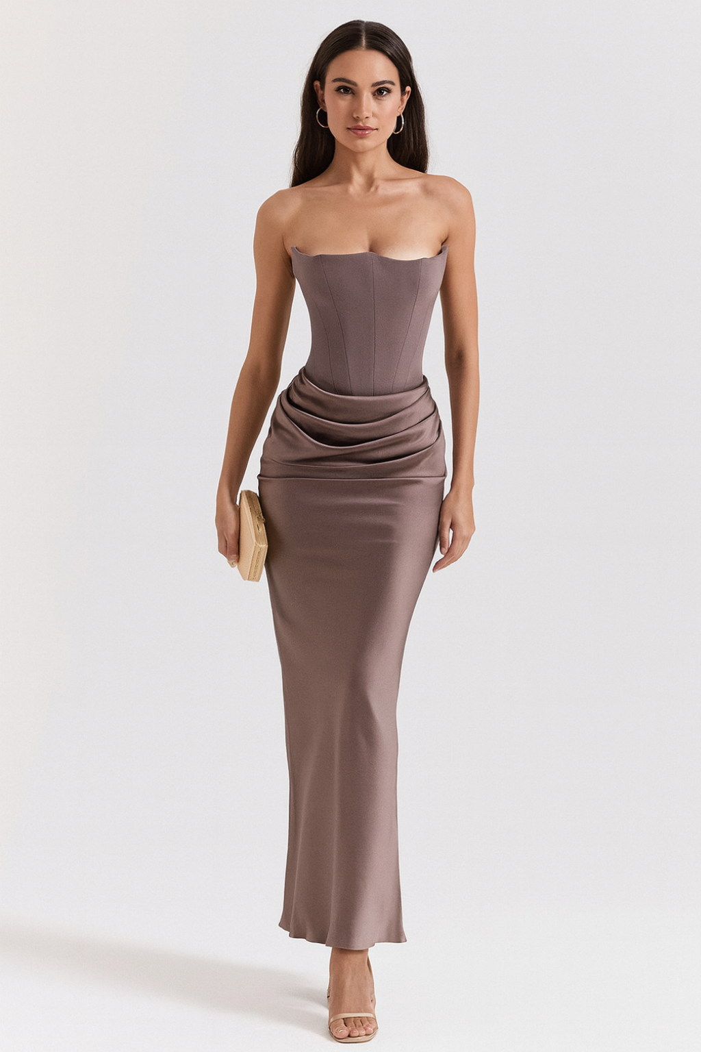 Danielle | Strapless Maxi Wedding Guest Dress