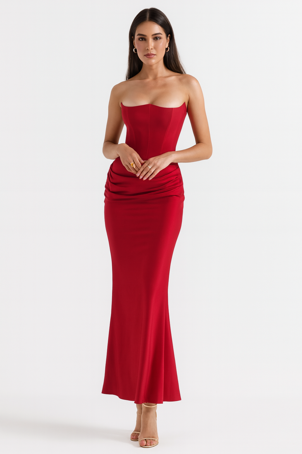 Danielle | Strapless Maxi Wedding Guest Dress
