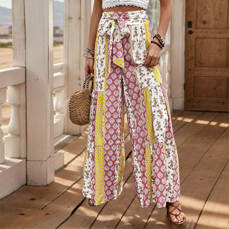 Zoey | Feminine Geometric Printed Pants