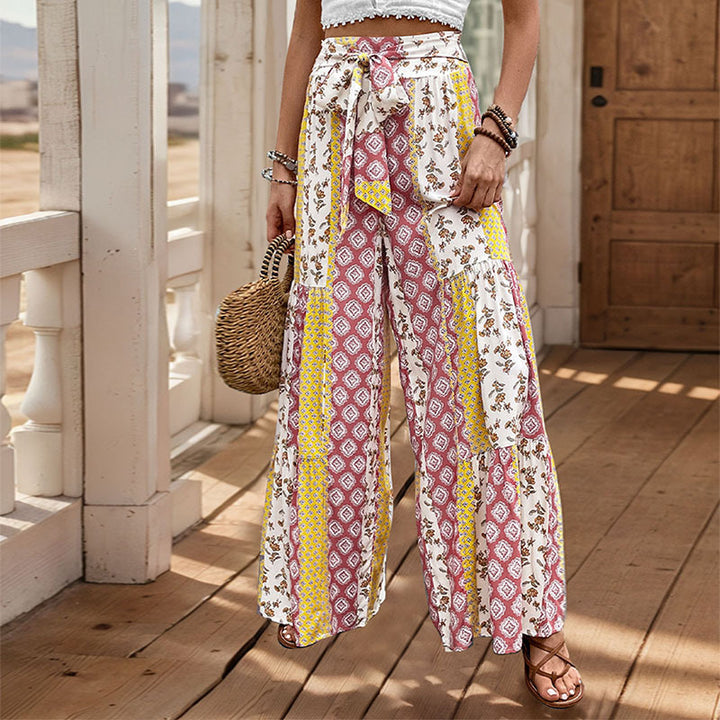 Zoey | Feminine Geometric Printed Pants