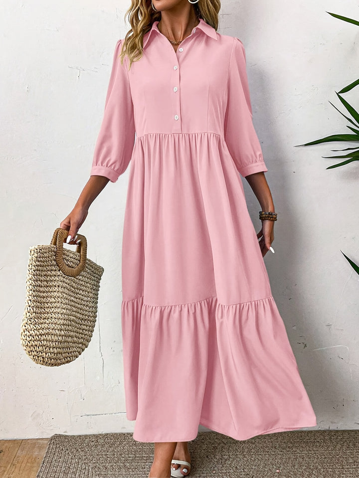 Daerling™ | Ruffled Shirt Dress