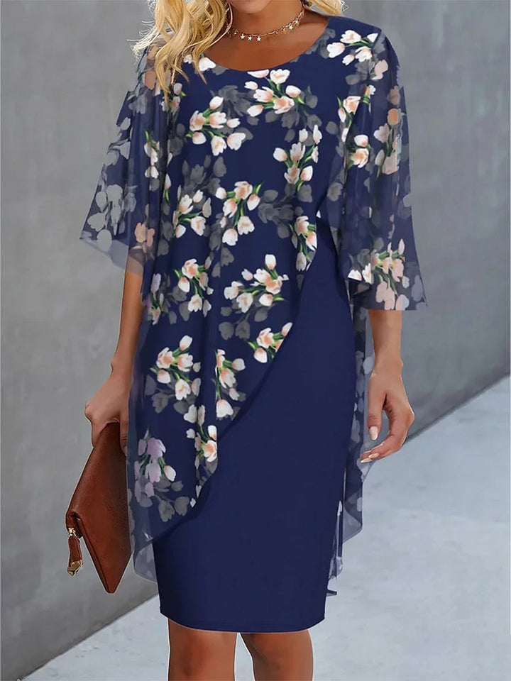 Roxanne | Chiffon Floral Patchwork Party Dress