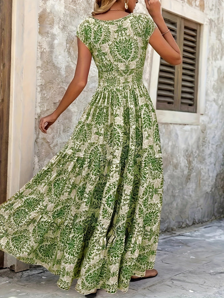 Seraphina – Boho V-Neck Maxi Dress