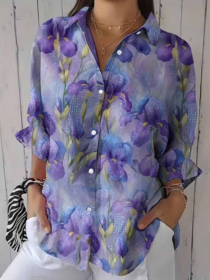 Rosette | Effortless Floral Button-Up Blouse