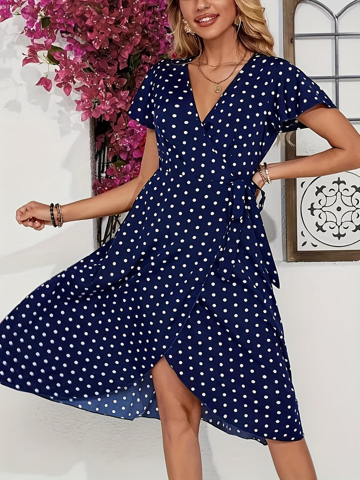 PENELOPE – Plus V-Neck Midi Dress