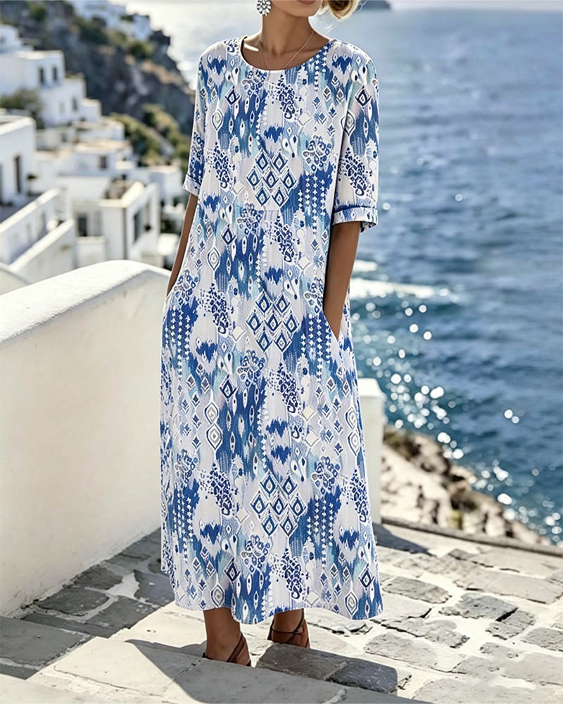 Emma | Loose and Lightweight Floral Midi Dress
