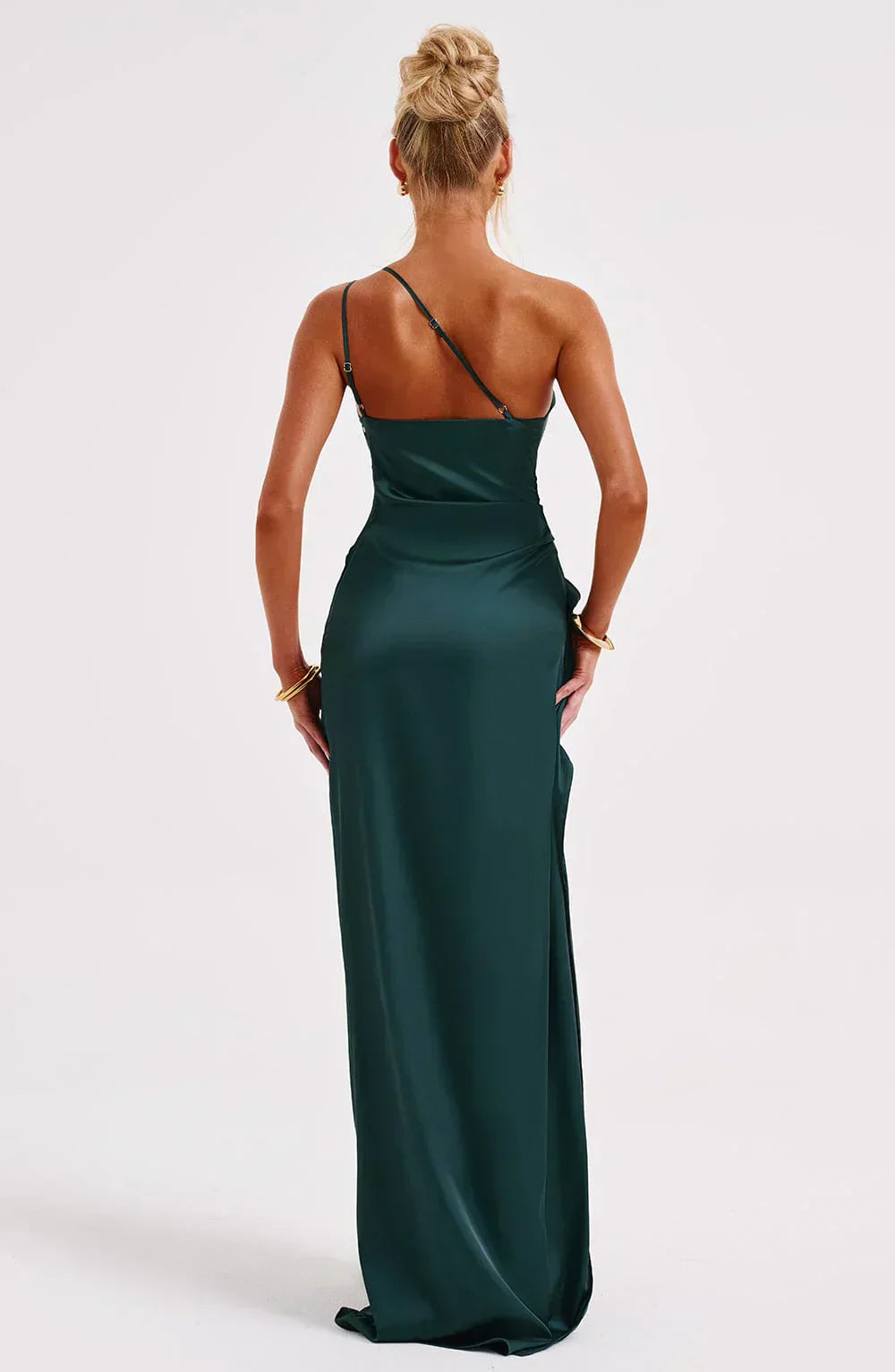 Isabeau | Satin One-Shoulder Wedding Guest Dress