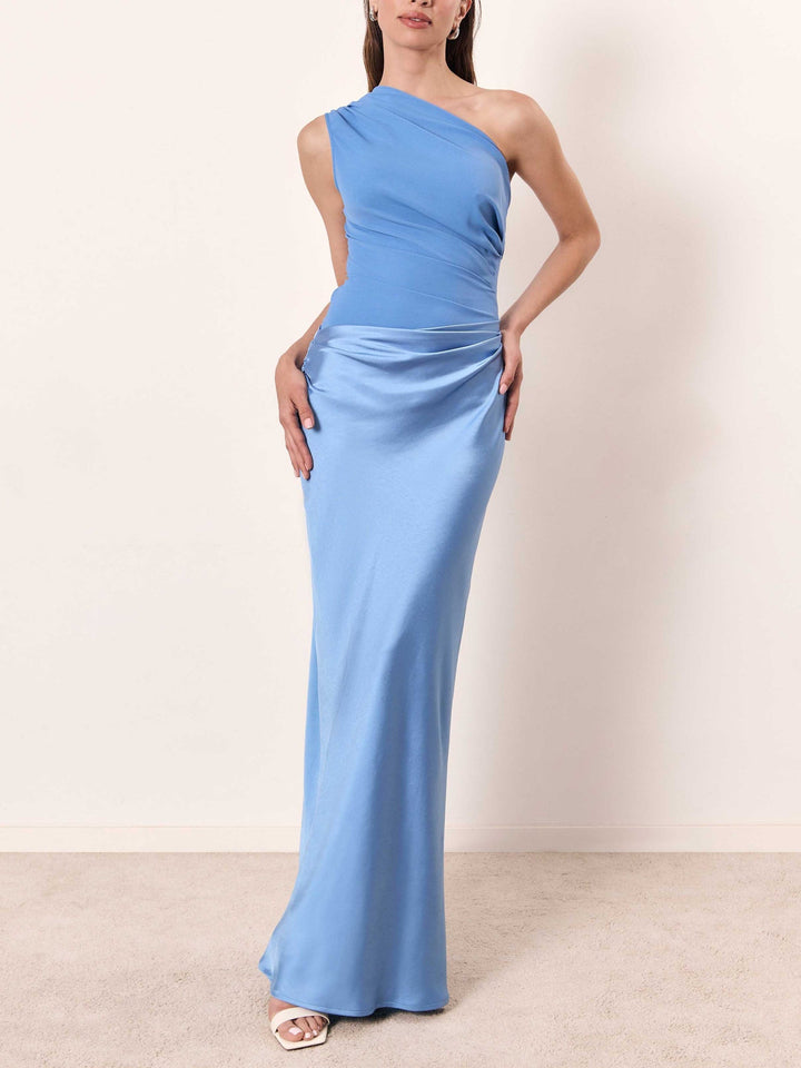Anita | One-Shoulder Pleated Wedding Guest Dress