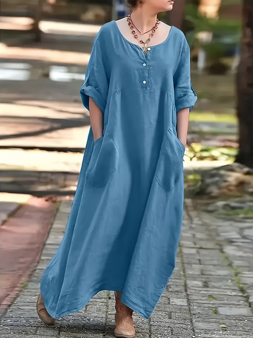 Lunessa™ - Relaxed Pocket Maxi Dress