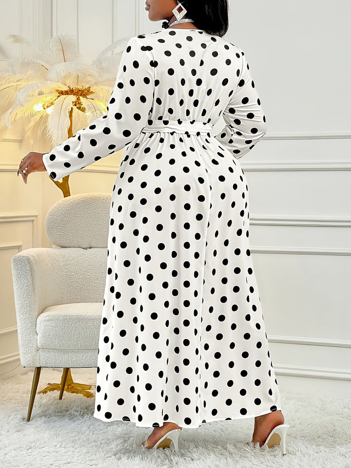 ISABELLA™ - Elegant Polka Dot Maxi Dress