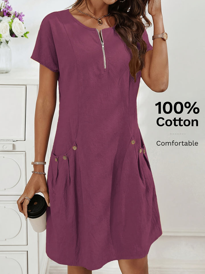 Amara™ | Button Detail Dress