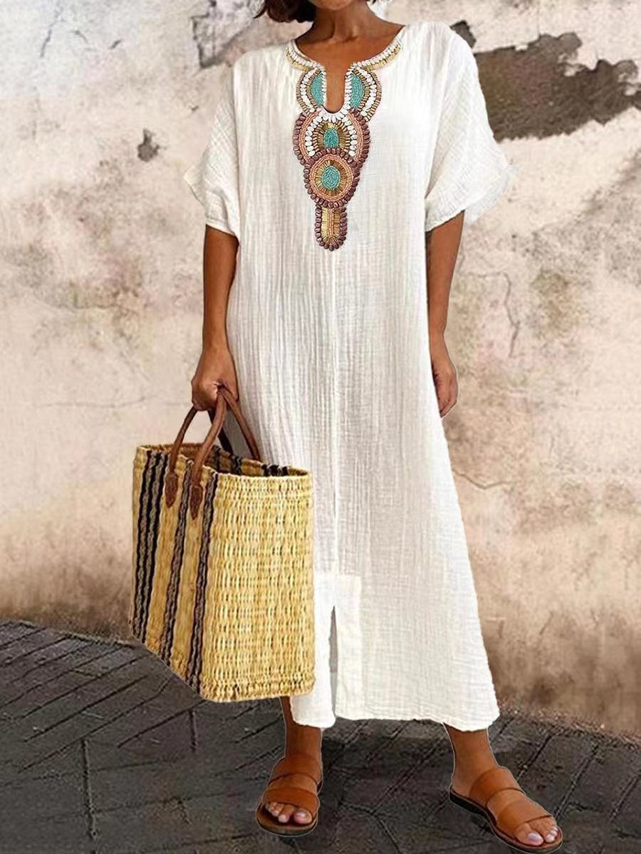 Drune | Kaftan Dress with Ethnic Accent