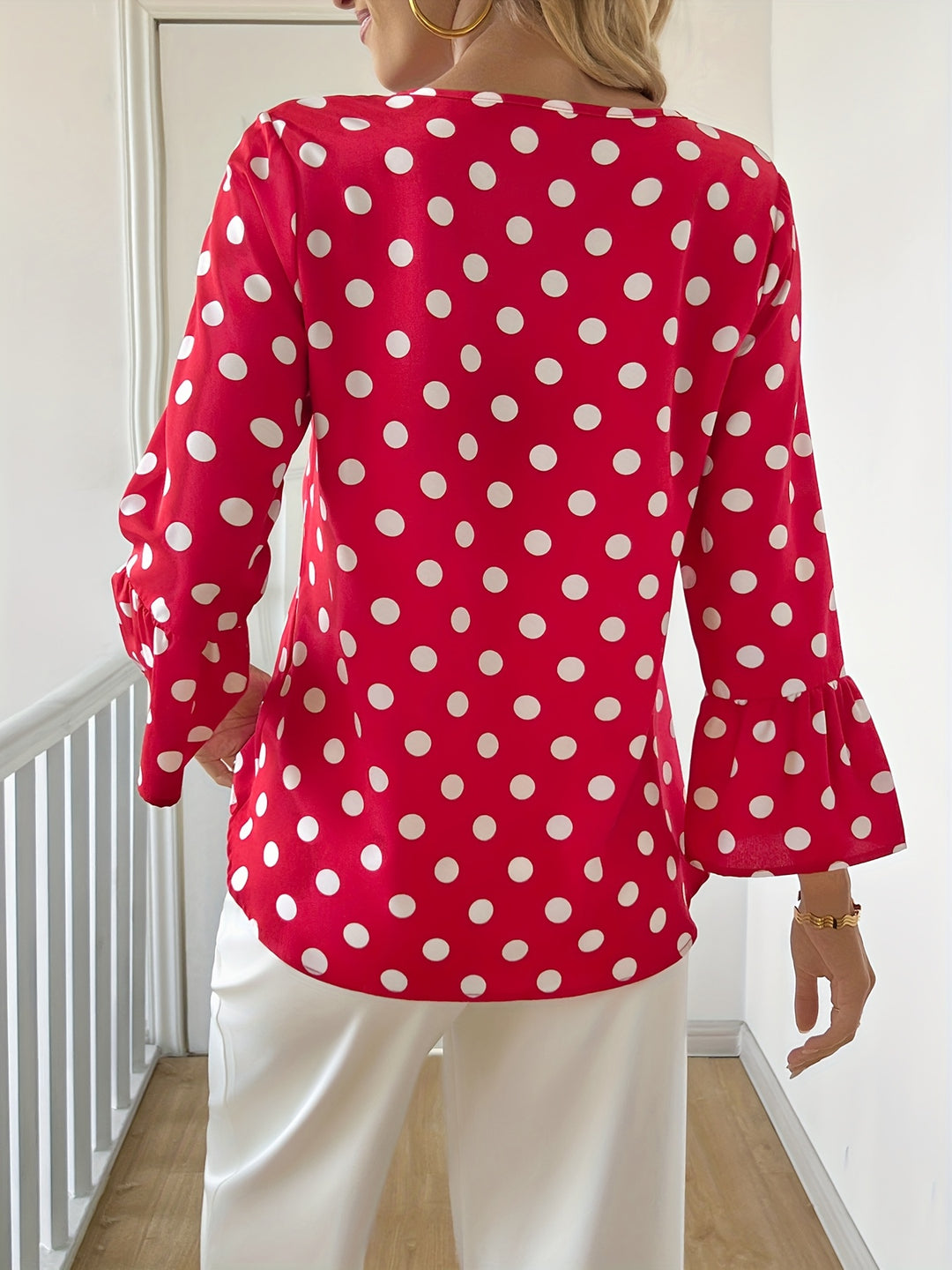 EVELYN™ - Elegant Polka Dot Blouse