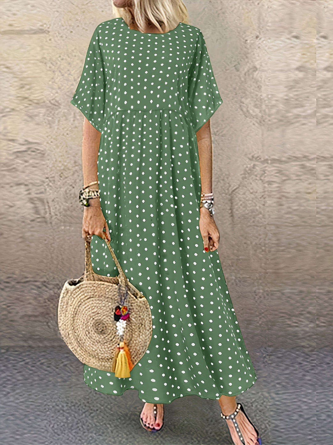 Dot™ - Retro Polka Dot Midi Dress