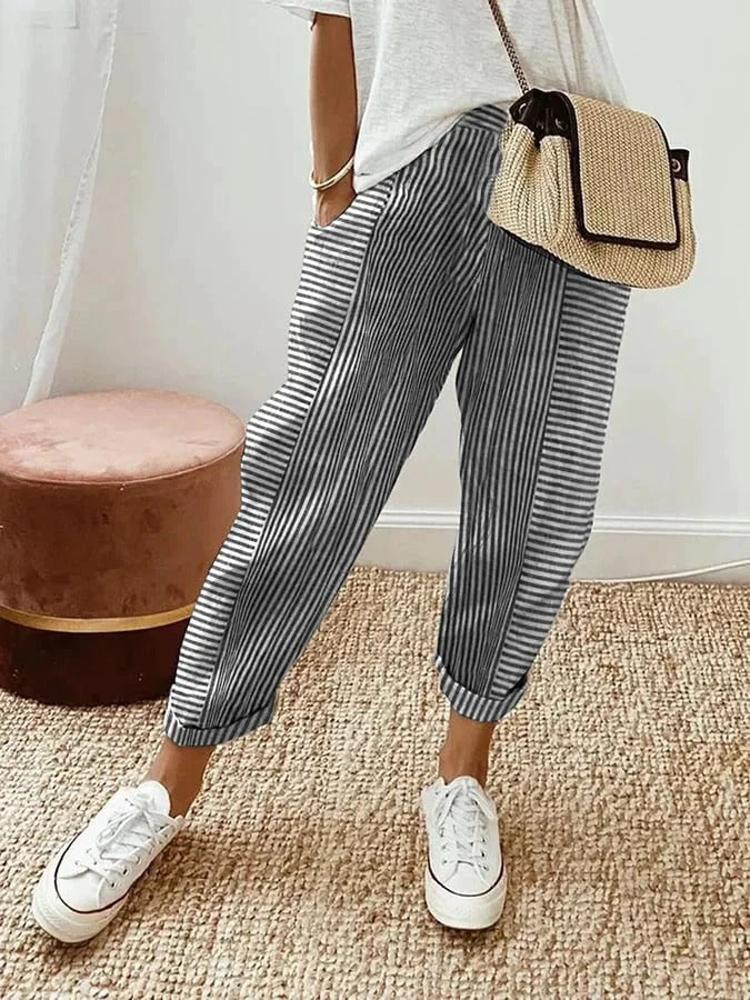 Lore | Linen Striped Pants