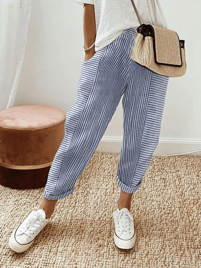 Lore | Linen Striped Pants