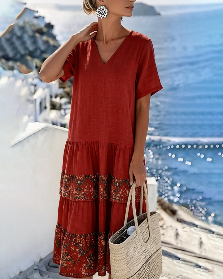 Martina | Floral midi dress, loose and lightweight