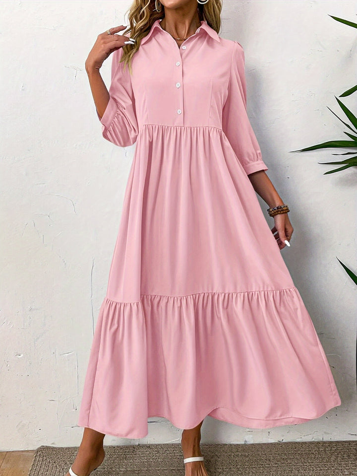 Daerling™ | Ruffled Shirt Dress