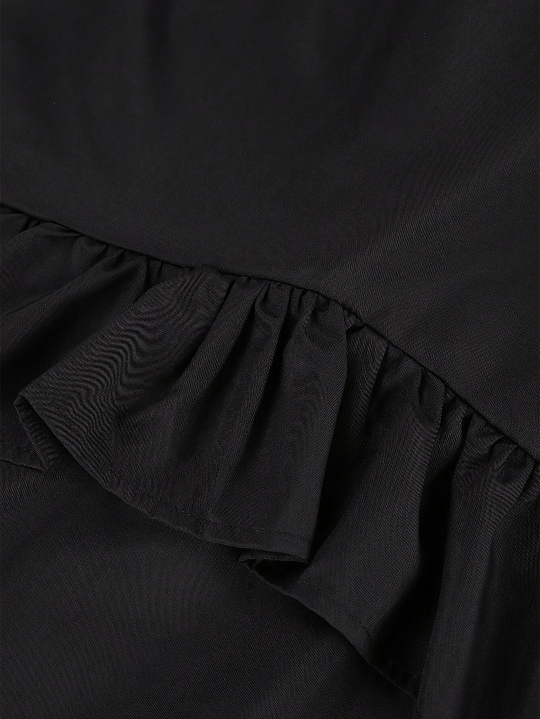 LILLIAN – Ruffled Tie-Neck Shirt